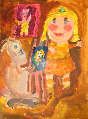 This art work was done during Golden Key Art classes in Tarzana